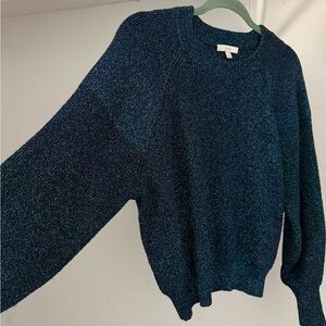 Joie NWOT Pullover Sweater with Blue Lurex Sparkle